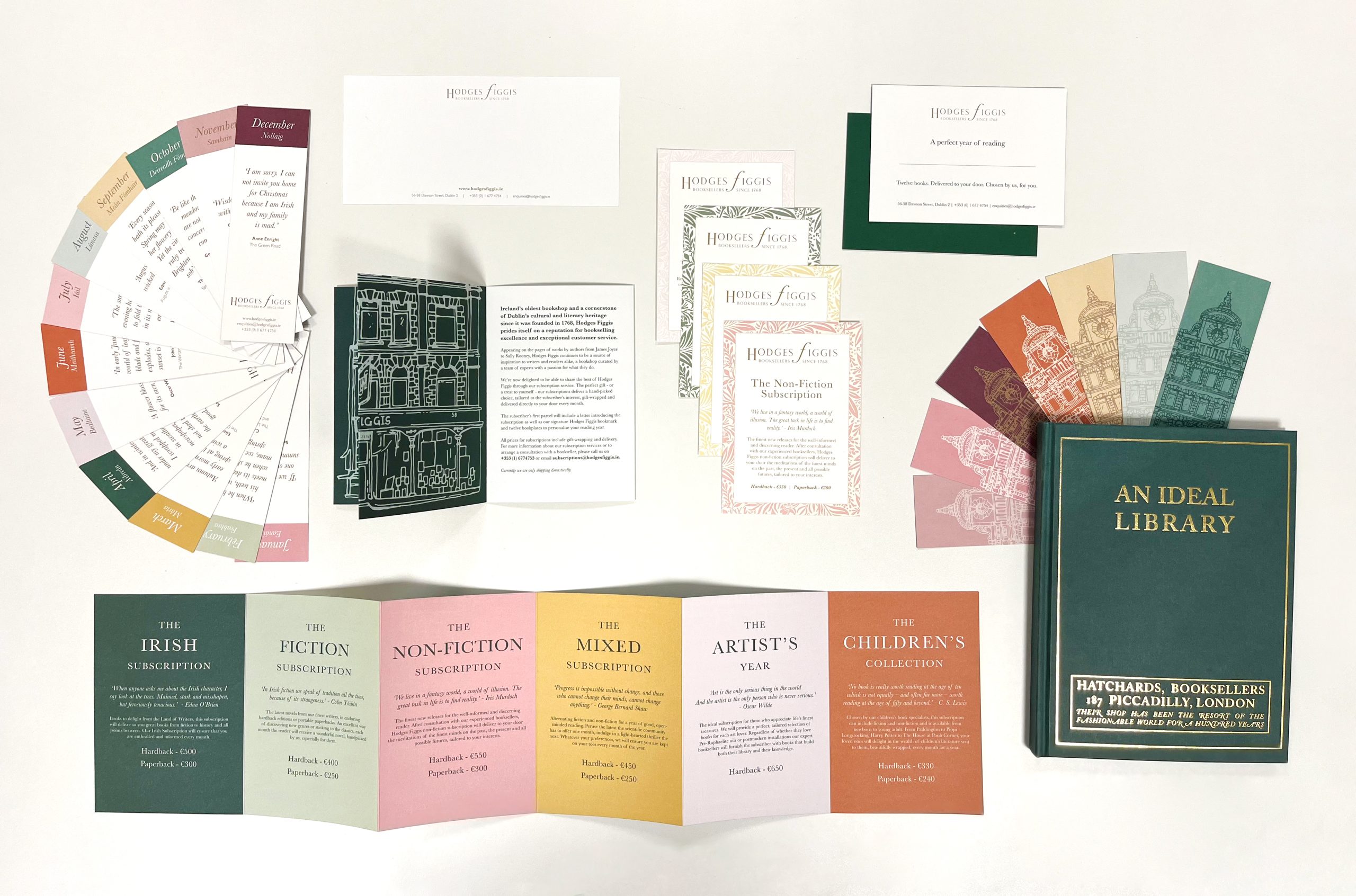 Stationery printing for Hodges Figgis booksellers ~ Orphans Press